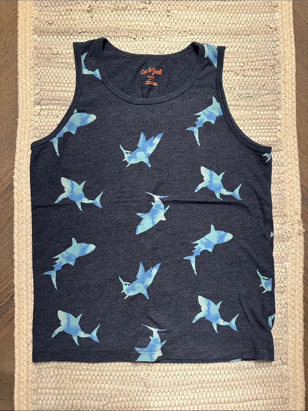 Cat & Jack Boys Short Sleeve Tee Pack of 4 - Blue, Navy, Aqua, White - Picture 4 of 6